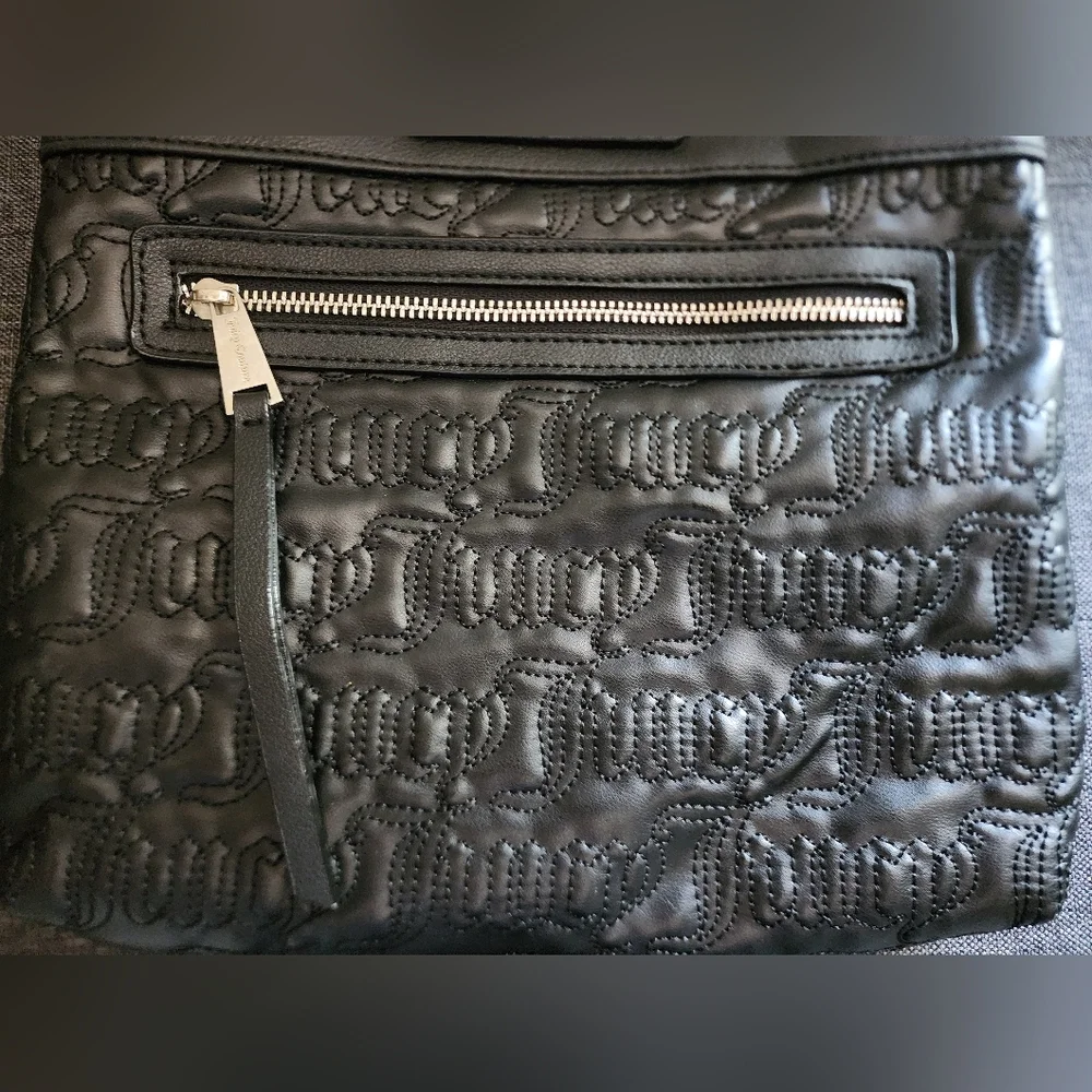 EUC‎ Juicy Couture black crossbody embroidered